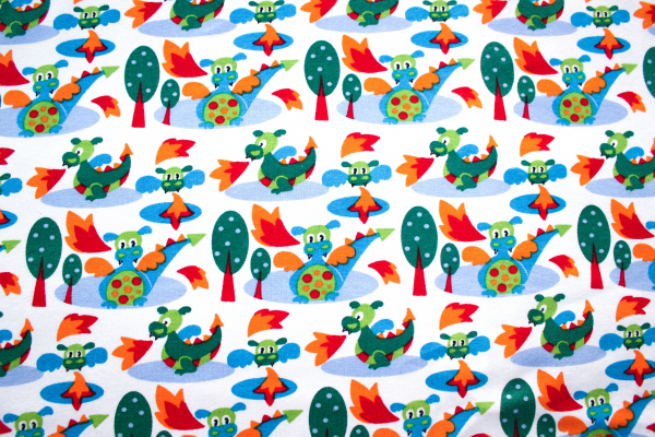 Jersey Drachenwald weiss (10 cm)